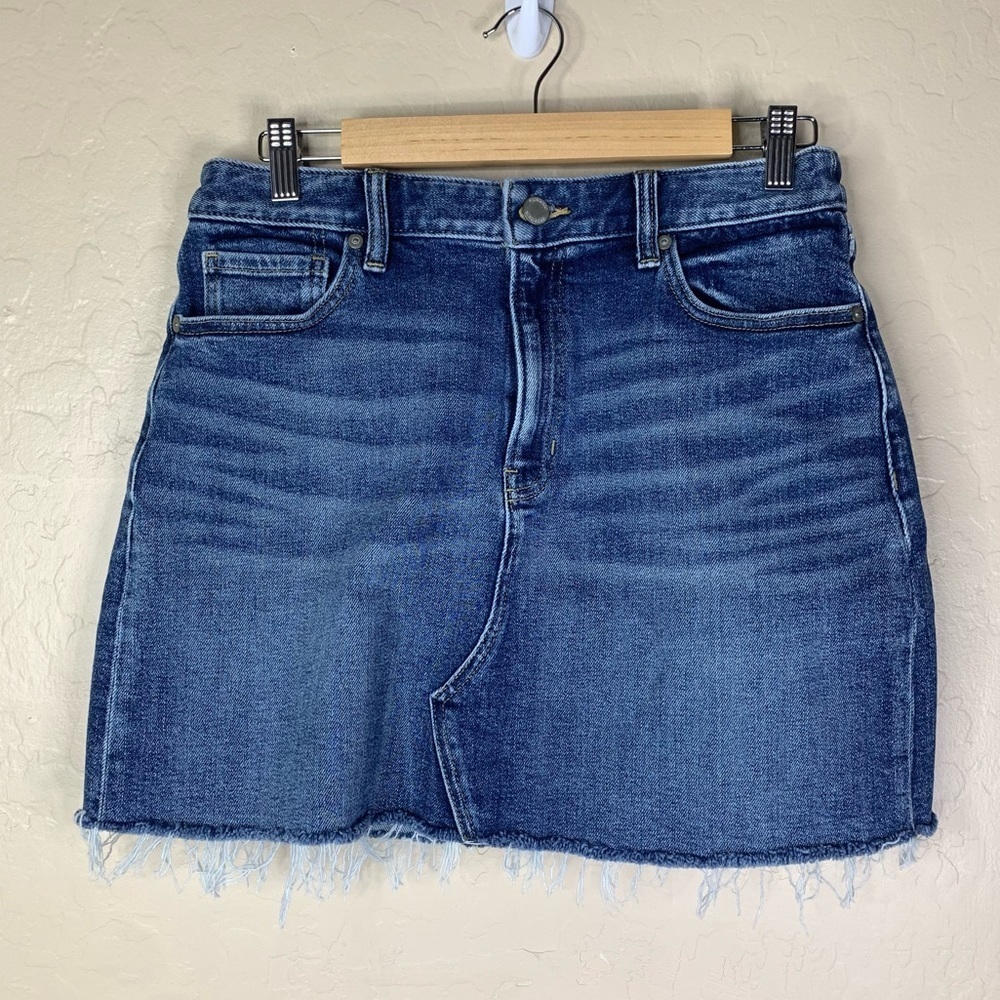 Banana Republic Raw Hem Denim Mini Skirt